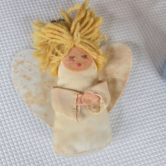 Vintage Felt Nativity Scene Set Angel Shepherds Wise Men Camel Donkey - Picture 6 of 8